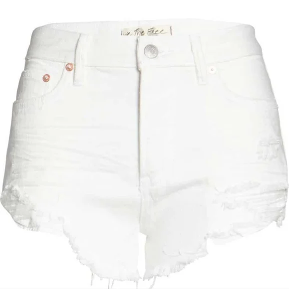 NWT We the Free Loving Good Vibrations Shorts, Size 26, Color Spring Whi… - Picture 2 of 4